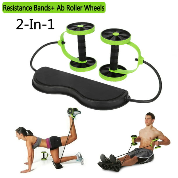 Double Ab Roller Wheel Fitness Abdominal Waist Trainer Core Exercise 